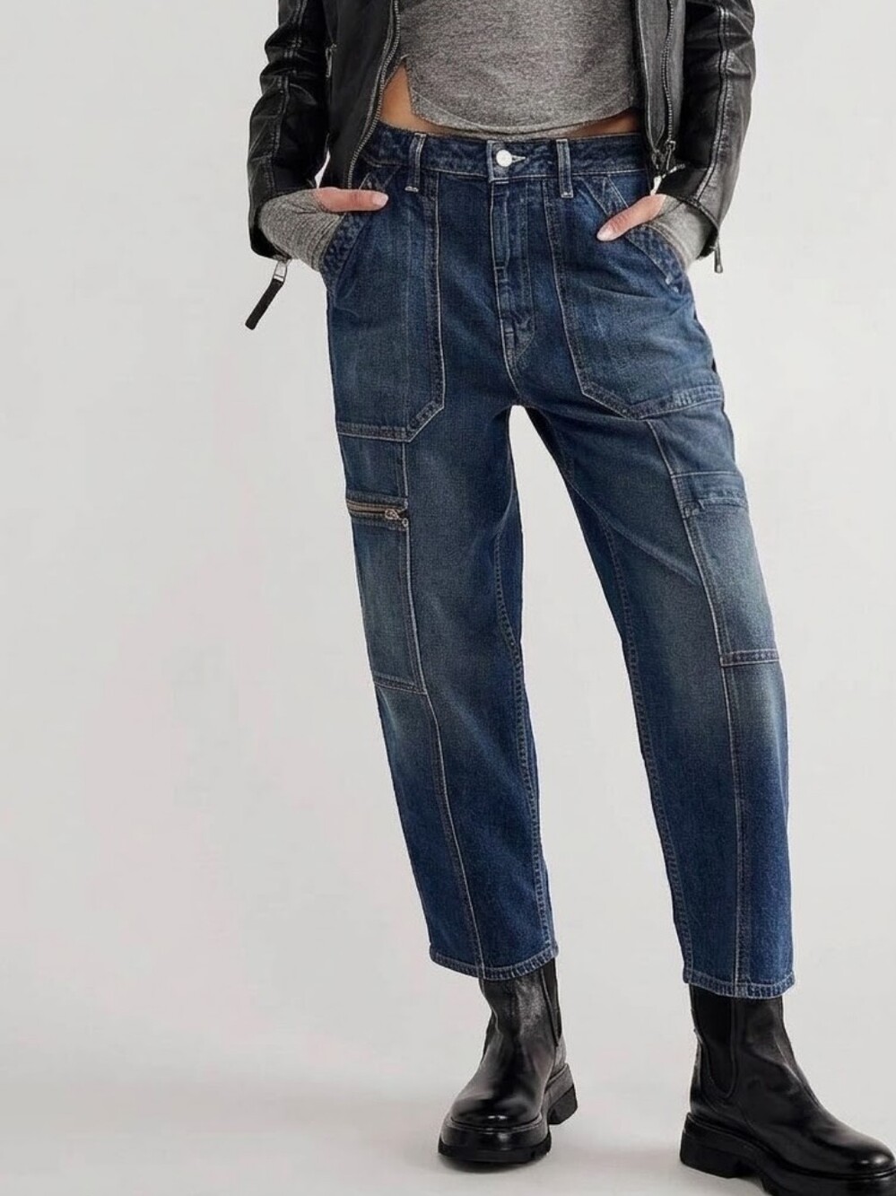 MOTHER The Private Zip Pocket Ankle Jeans Size 24 Medium Wash